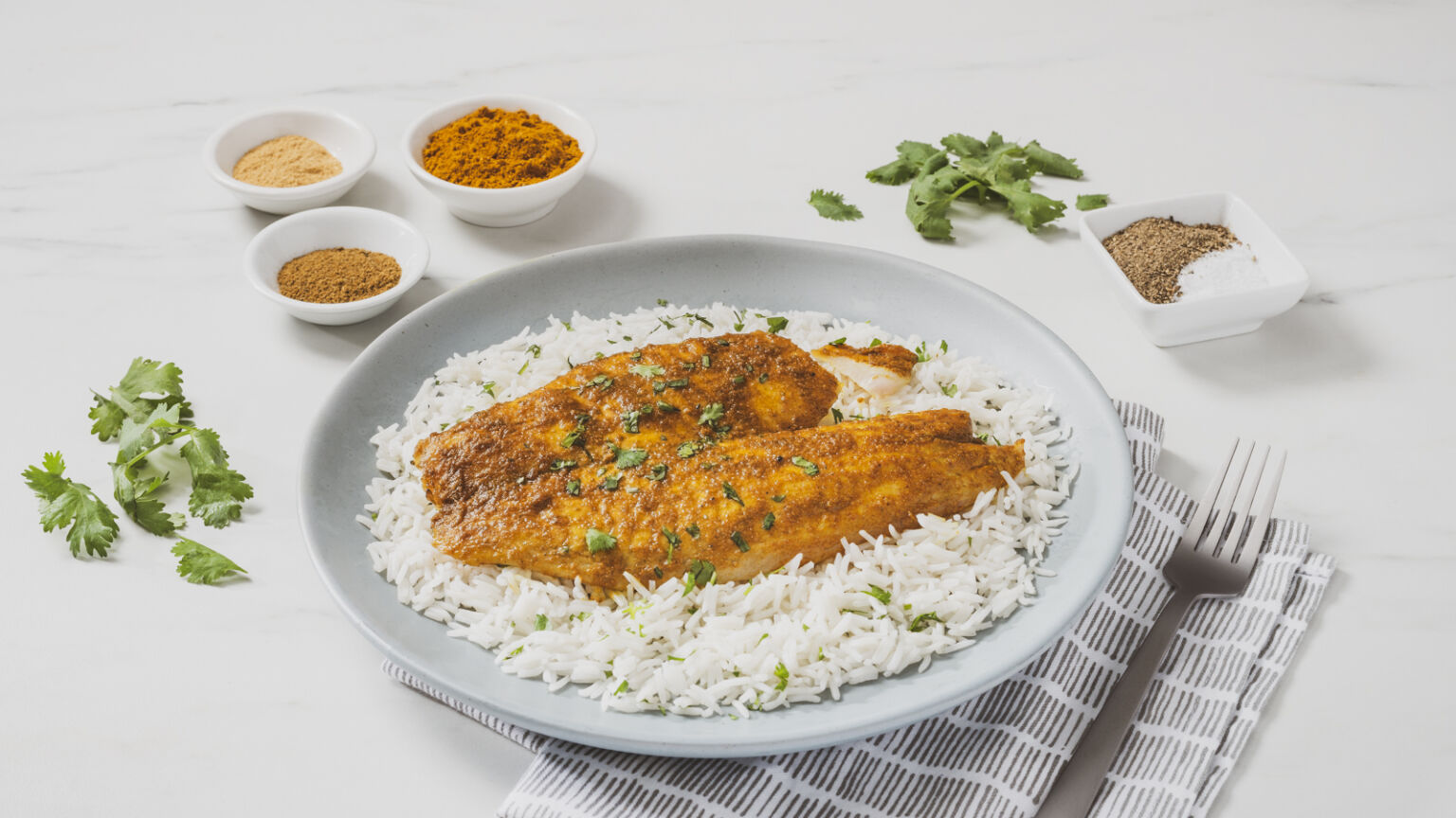 Curried Baked Fish and Rice Recipe
