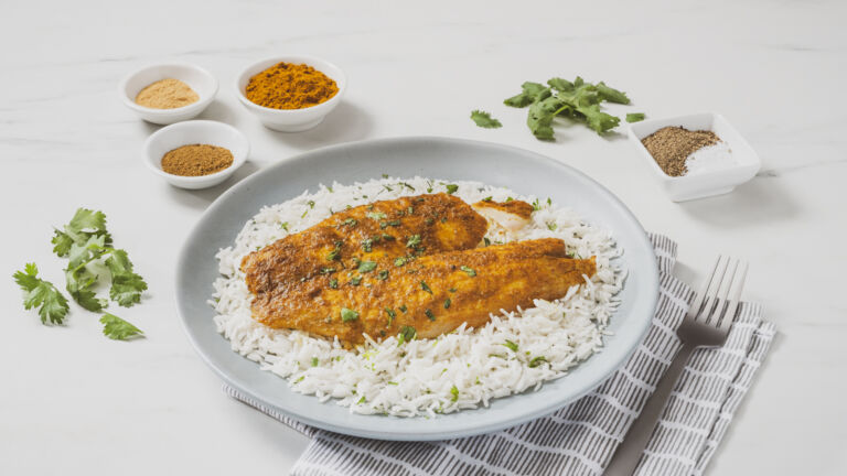 Curried Baked Fish and Rice Recipe