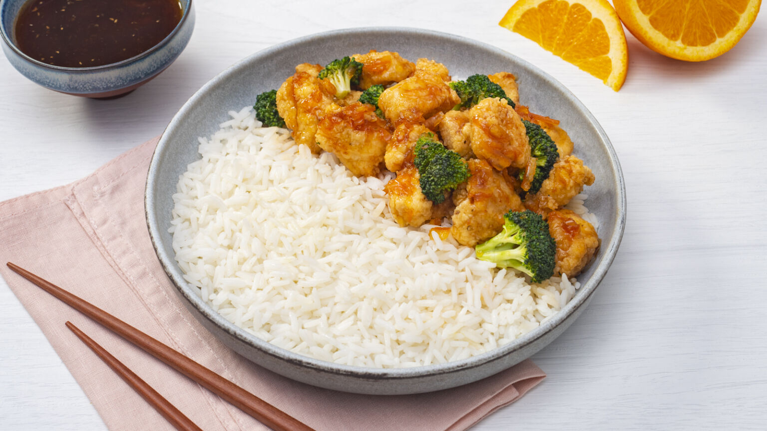 Express Orange Chicken and White Rice