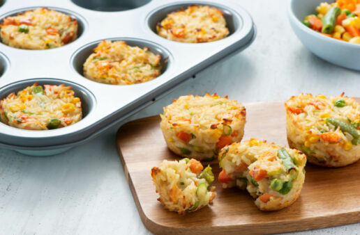 Asian Rice Cups with veggies