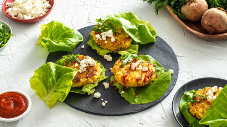 Golden Beet and Rice Burger Sliders