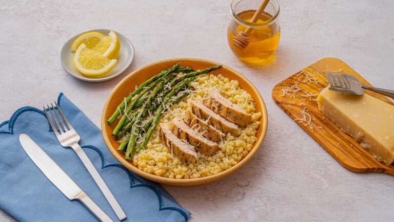 Honey Lemon Pearl Couscous & Grilled Chicken