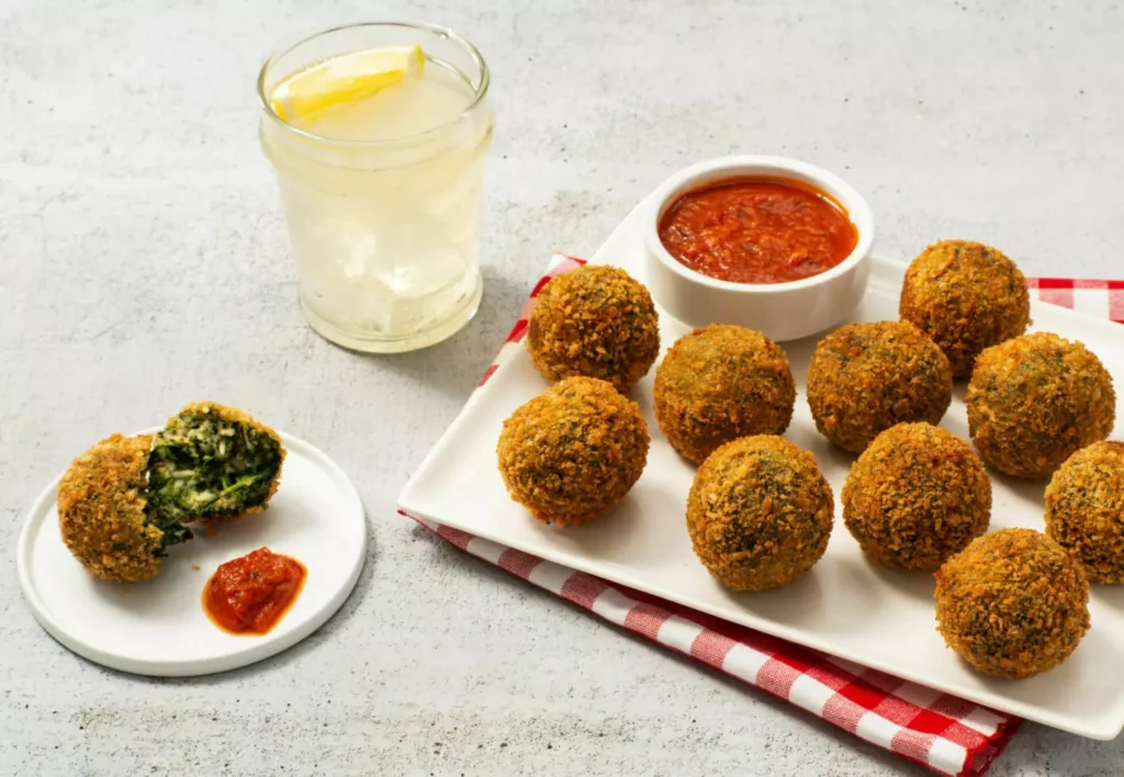 italian spinach rice balls