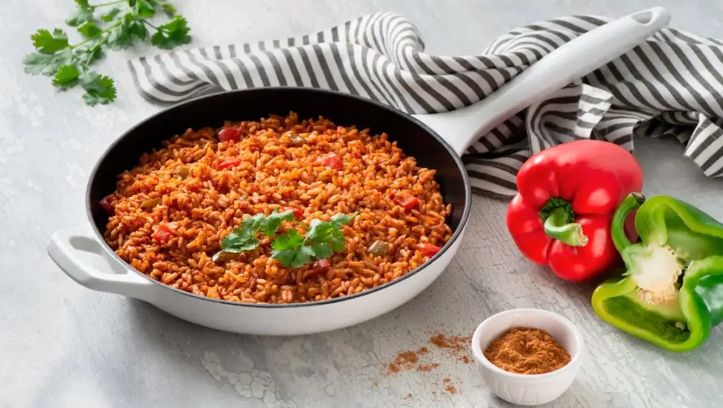 spanish rice with white rice